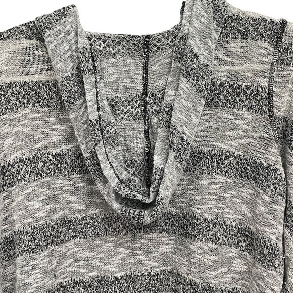 Live And Let Live Womens Open-Front Cardigan 2X Gray & Black Knit Stripe Pattern - Picture 5 of 5